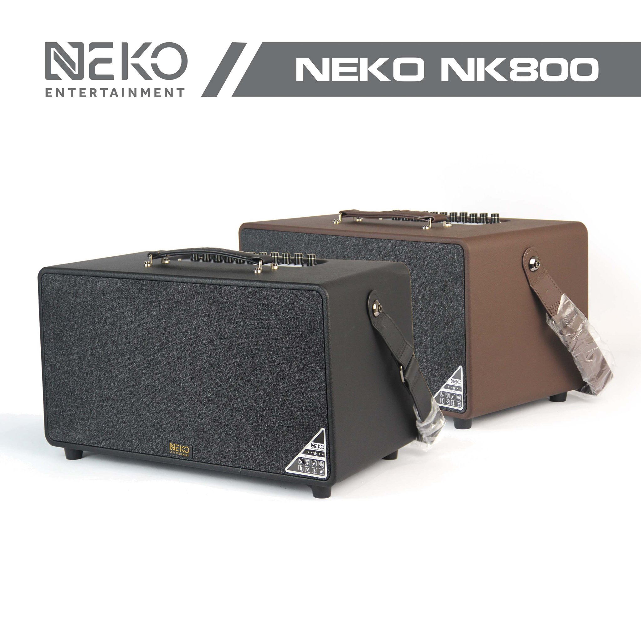 Loa Karaoke Xách Tay Neko NK800 (Công Suất 120W, Kèm 2 Micro Không Dây UFH) - Hàng Chính Hãng
