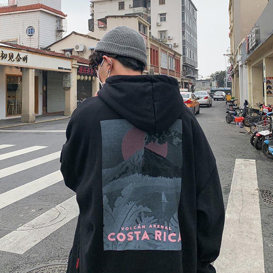 Áo mũ Hoodie Unisex MonsterX Rica form rộng 5 màu nỉ bông cặp đôi nam nữ Oversize Ulzzang thu đông