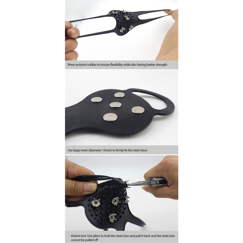 Ice Claw Anti-Slip shoe cover Ice Gripper Outdoor Shoe Chain Cleats Shoe Grip Crampons Chain Spike Snow Climbing accessories