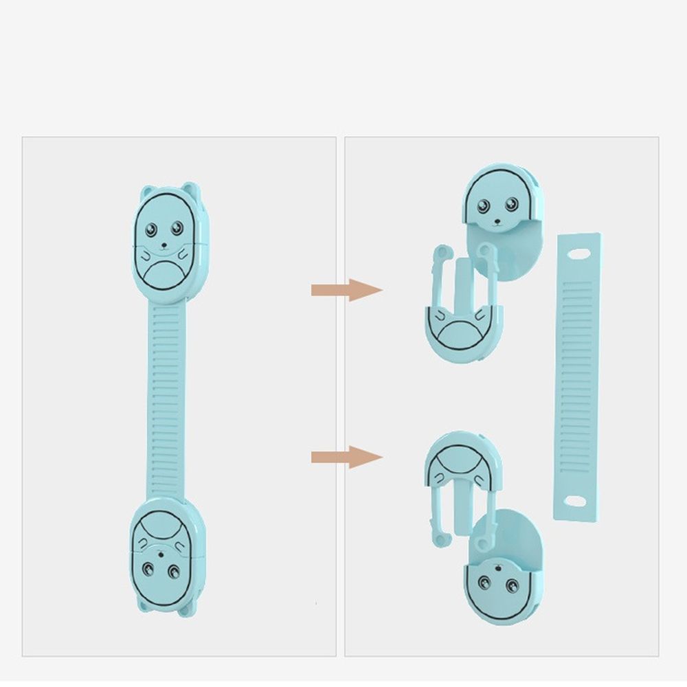 Khóa tủ an toàn cho bé giúp cố định các ngăn kéo tủ, cửa ra vào