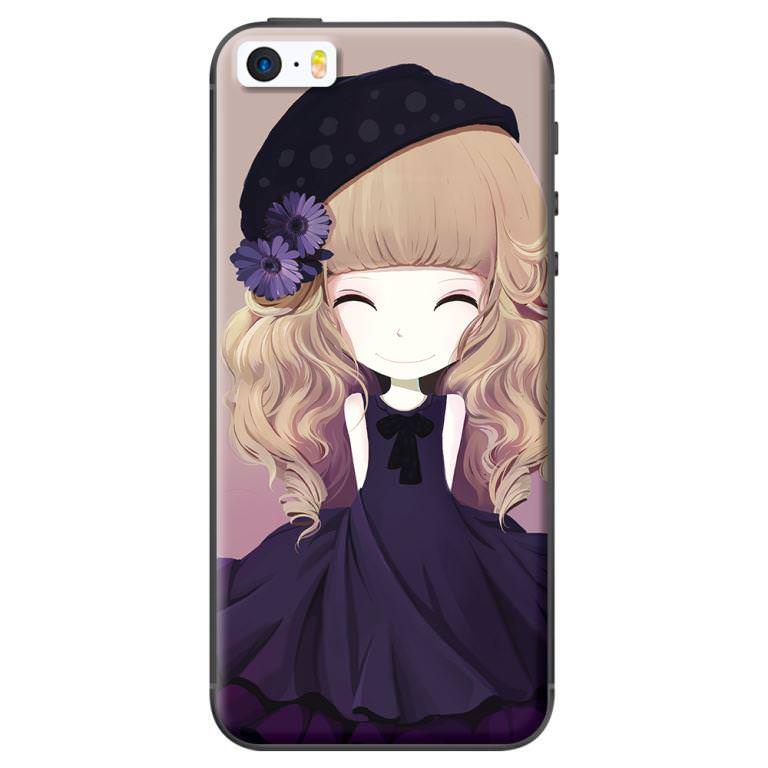 Ốp lưng dành cho iPhone 5/5s - Anime Cô Gái Váy Đen