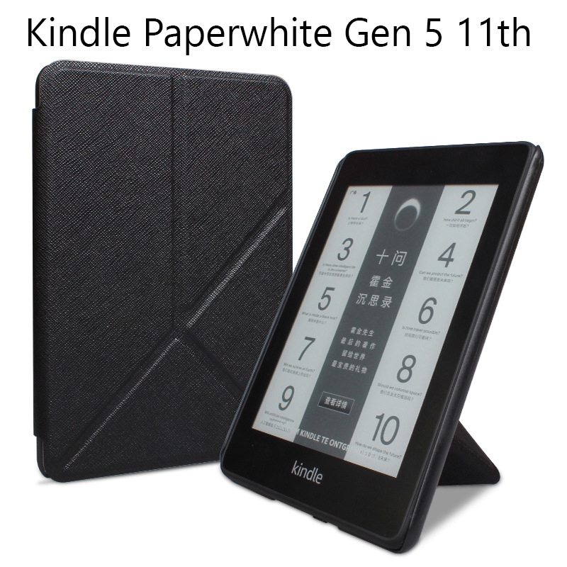 Hình ảnh Bao Da Cover Cho Máy Đọc Sách Kindle Paperwhite Gen 5 11th 2021 Gấp Chéo