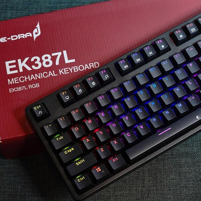 Bàn phím cơ gaming văn phòng Edr a  EK387L Black