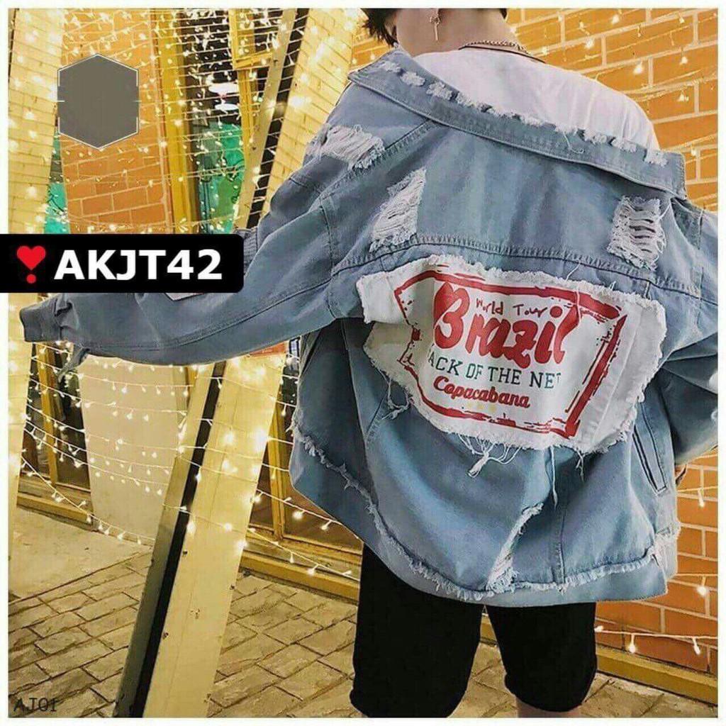 Áo khoác jean unisex nam nữ Áo Chất Store thiết kế cá tính áo khoác bò phong cách ulzzang chống nắng 5.0 AK05