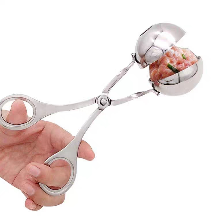 DỤNG CỤ NẶN THỊT, CÁ VIÊN INOX 304 TẶNG KÈM MIENGS LÓT NỒI RỬA BÁT SILICOL TIỆN LỢI