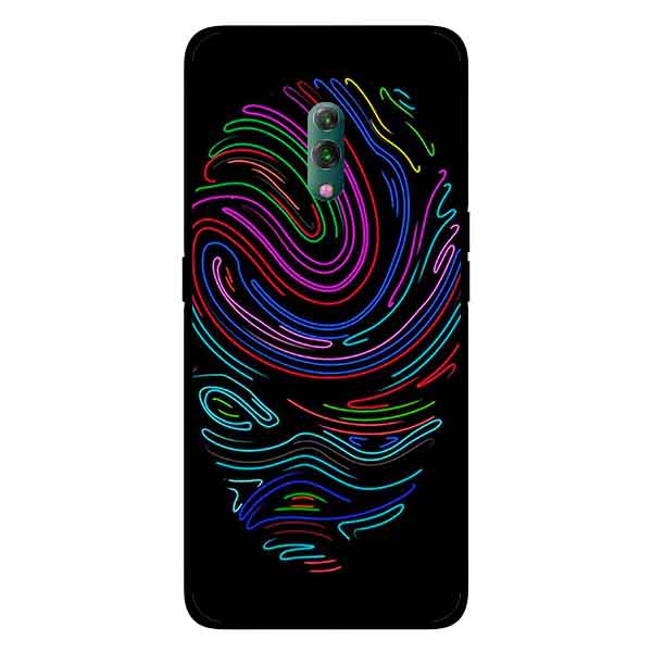 Ốp Lưng in cho Oppo K3 Mẫu Vân Tay Neon - Hàng Chính Hãng