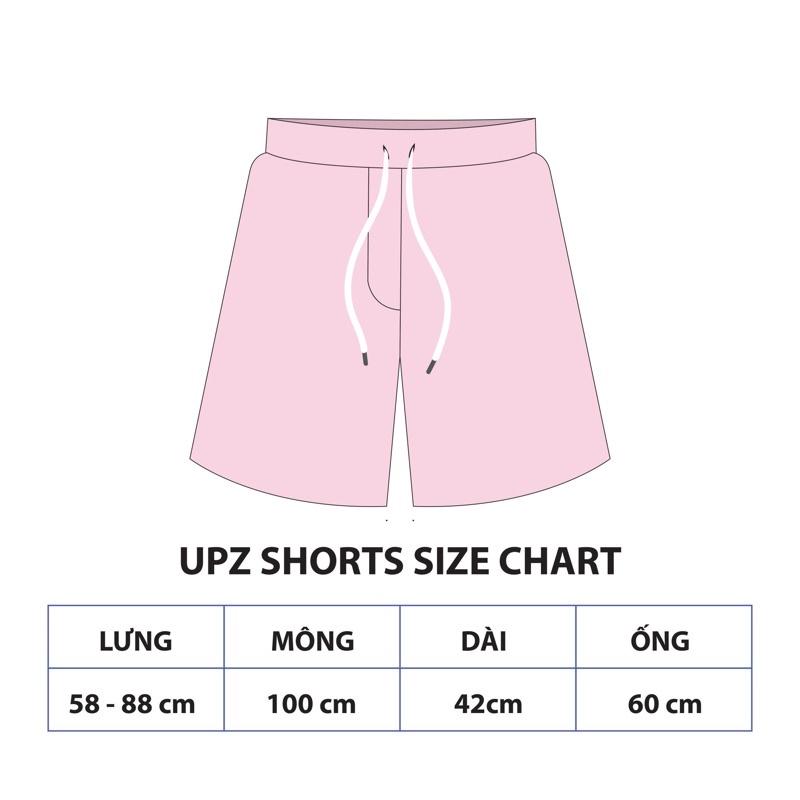 UPZ Quần Shorts Thun Thêu Logo (2 Màu)