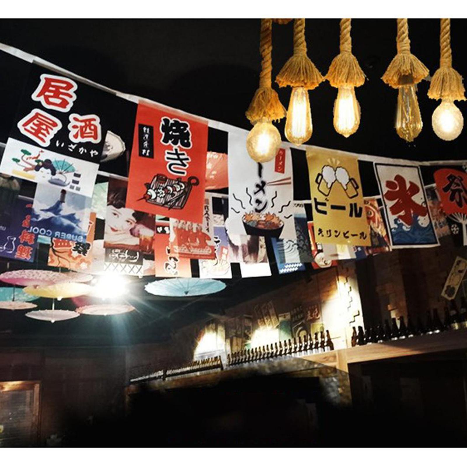 40Pieces Japanese Banner Flags Shop Store Sushi Restaurant Doorway Decor