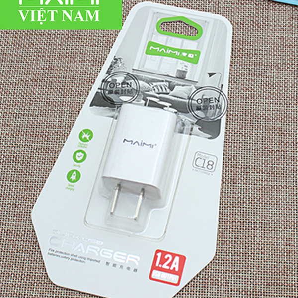 Củ sạc Maimi C18 chính hãng Maimi (5.0V- 1.2A) - Hàng chính hãng