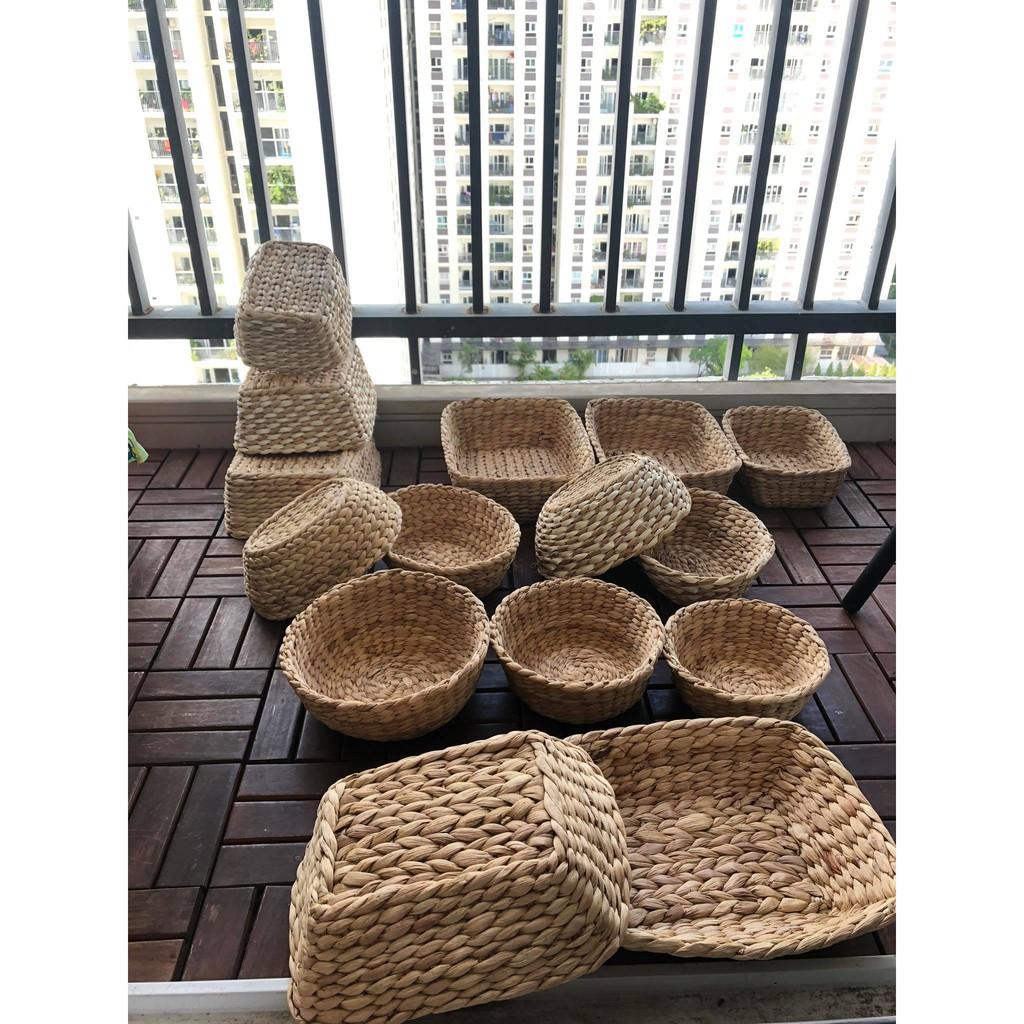 Giỏ lục bình đựng đồ hình chữ nhật