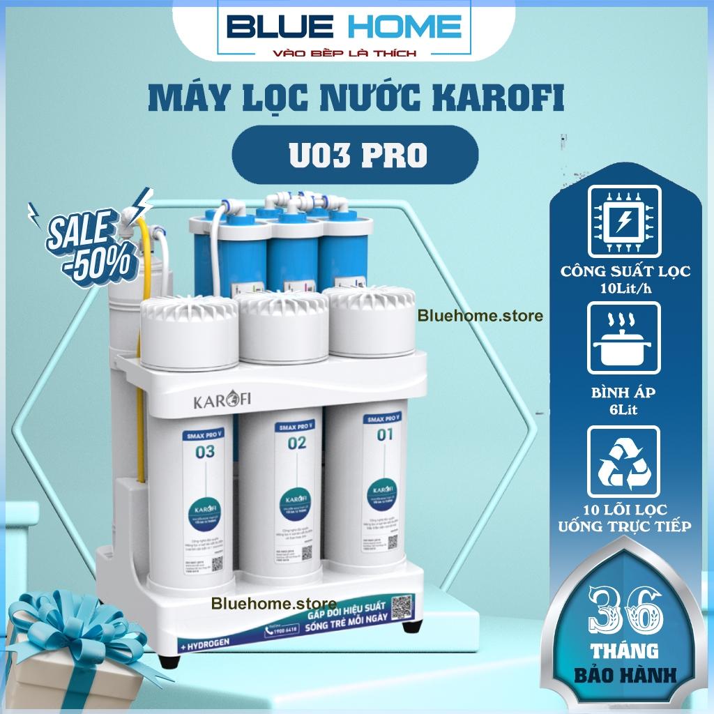 Máy Lọc Nước Để Gầm KAROFI KAQ-U05 PRO,10 Lõi Màng RO 100GPD Purifim sản xuất tại Mỹ, Hàng Chính Hãng