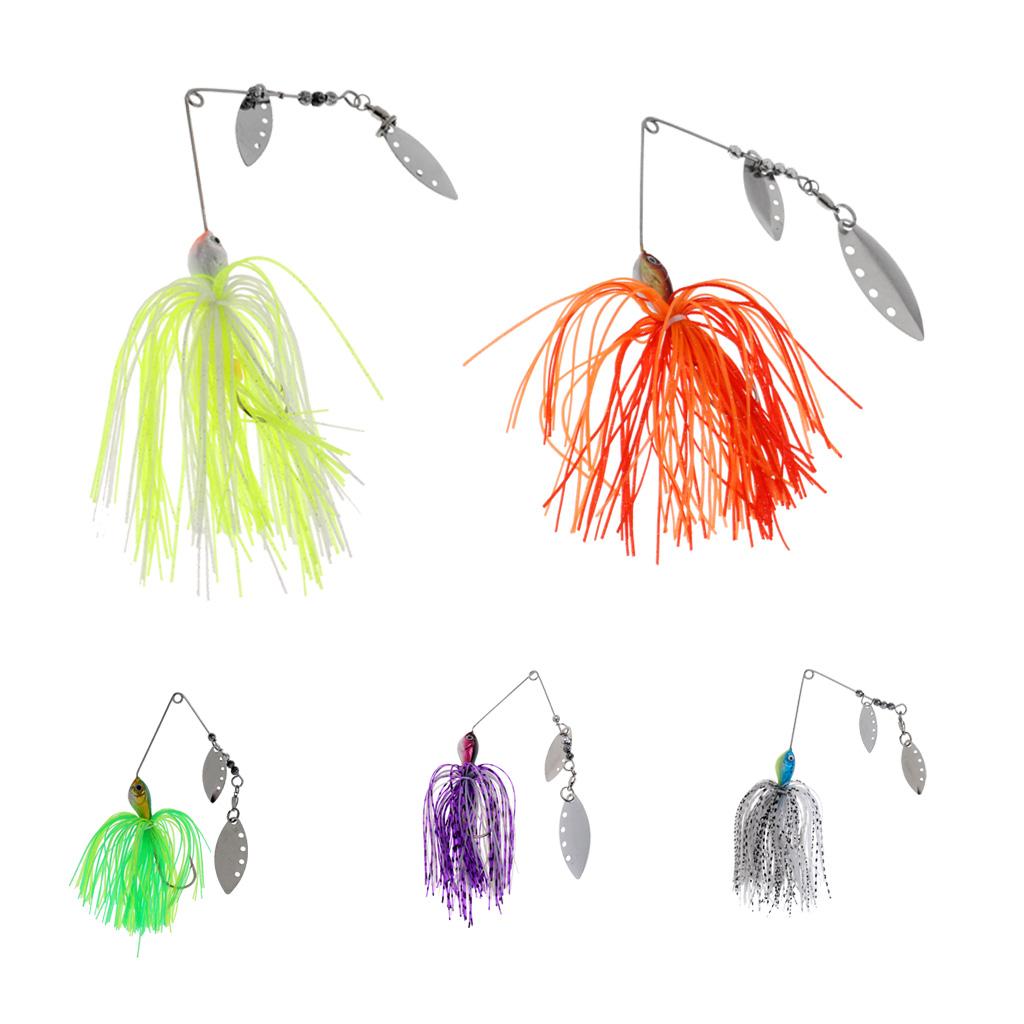 Bait Fishing Lure Spinnerbait Beard Scale Bass Pike Jig Tackle Hooks