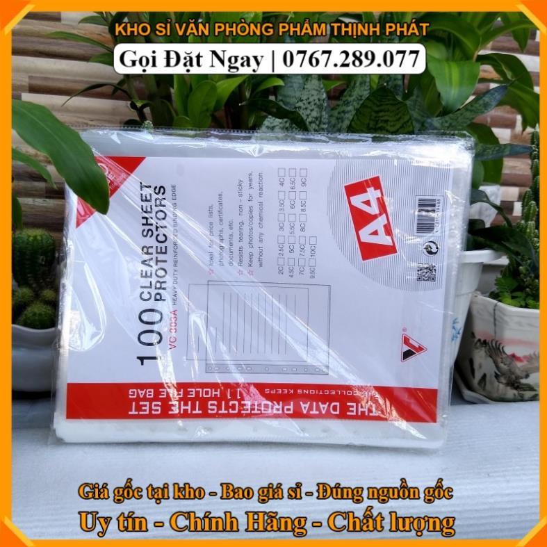 Kho sỉ vpp Bìa Sơ Mi Lỗ Sơ Mi Đục Lỗ A4 100t/xấp