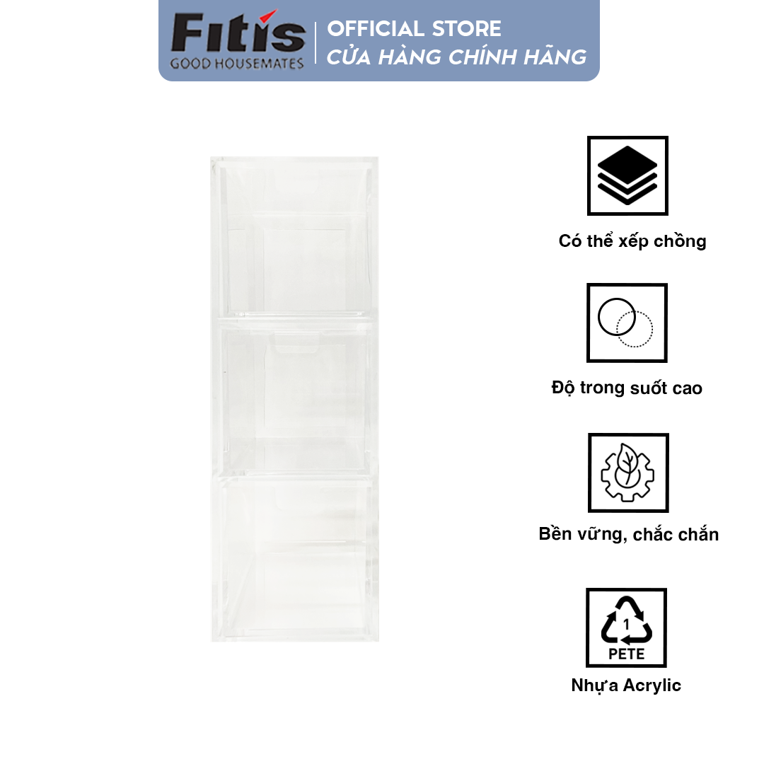 Kệ Đựng Vật Dụng Đa Năng Fitis 3 Ngăn Kéo 3S