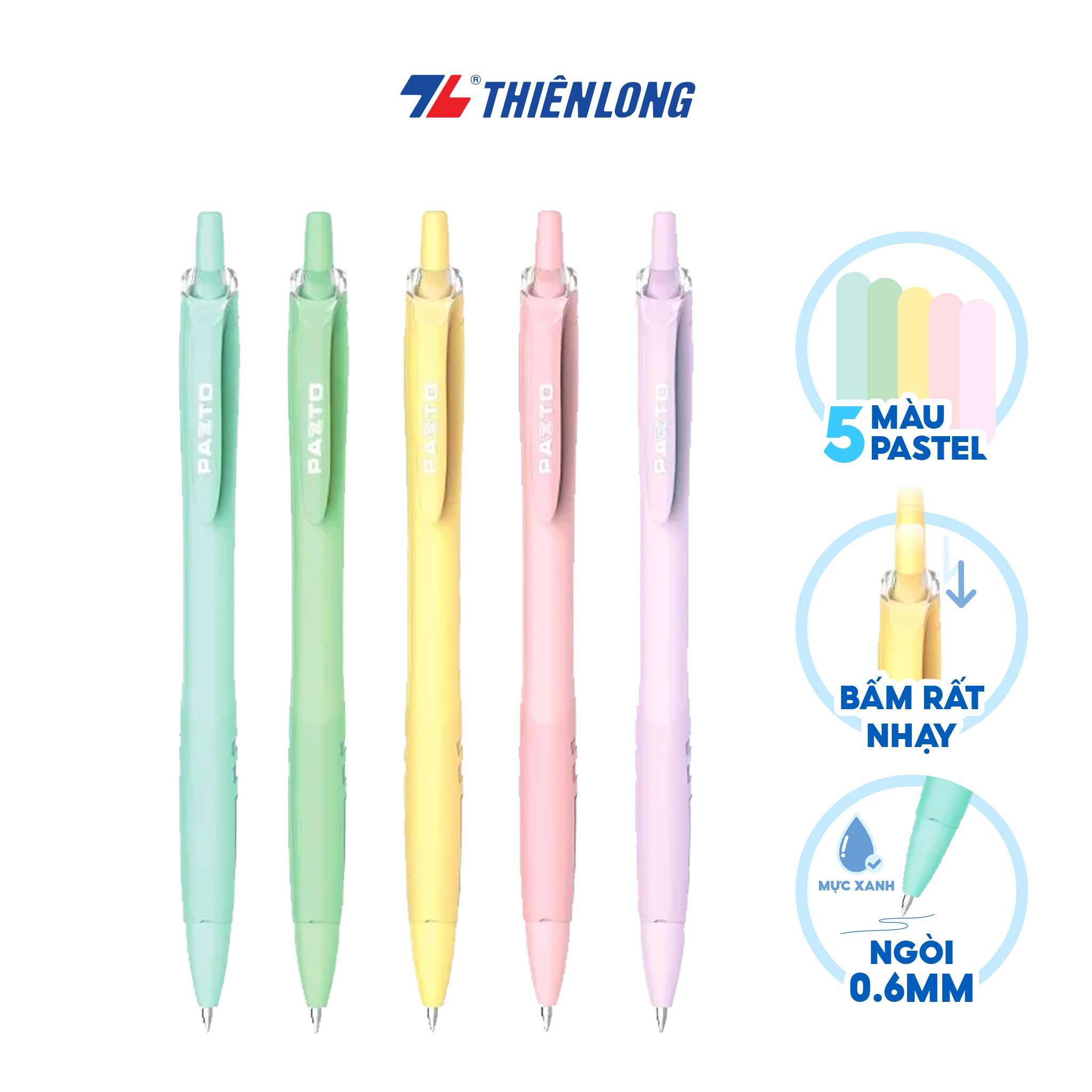Bút gel B màu Pastel Thiên Long Flexoffice Pazto FO-GELB039/VN - Mực xanh -KM