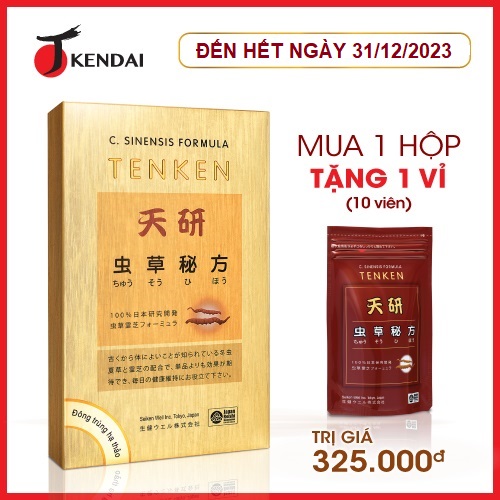 TPBVSK Đông Trùng Hạ Thảo Tenken - Bổ phổi ích thận (60 viên)