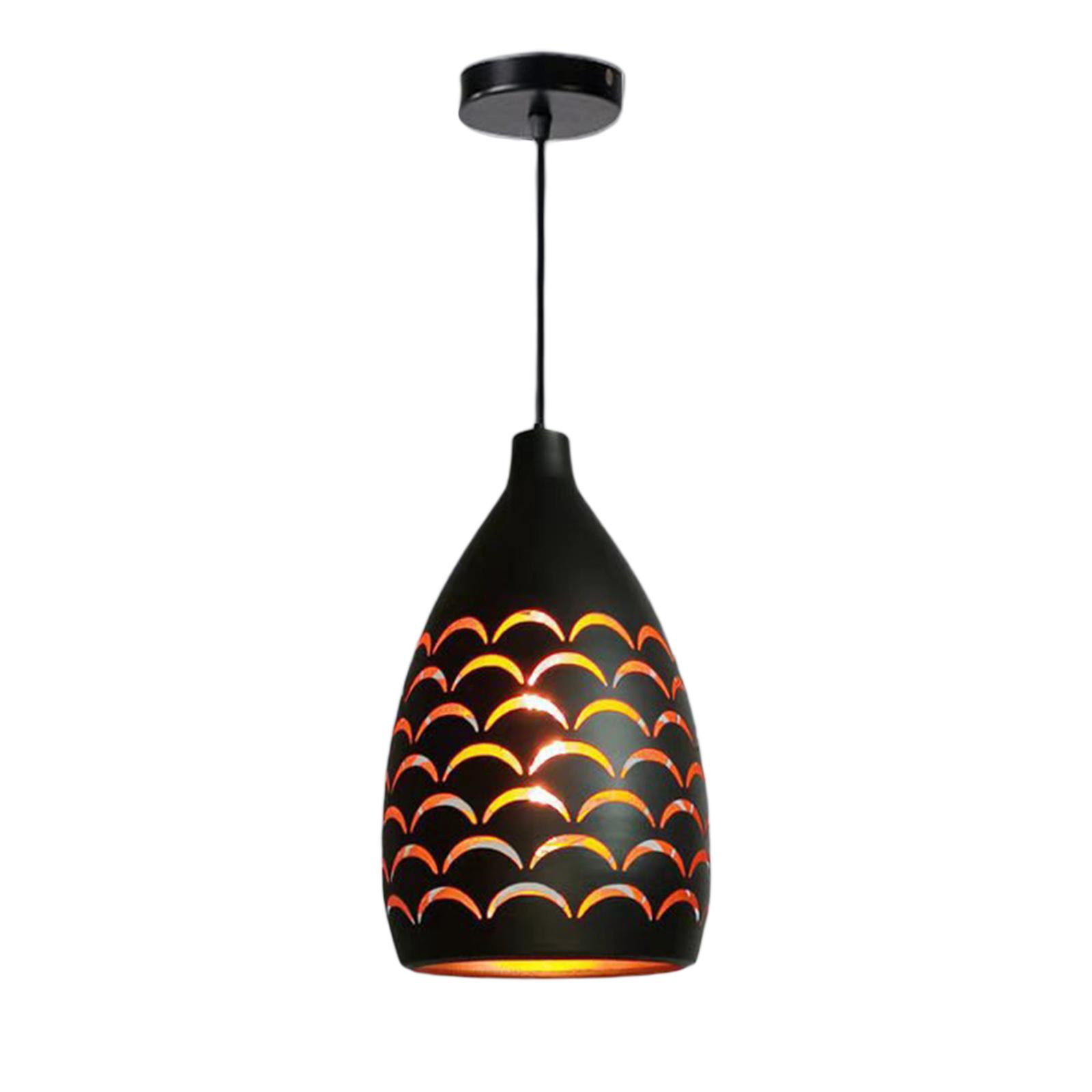 Retro Iron Chandelier LED Lamp Pendant Light Cafe Bedroom Dining Room Decor