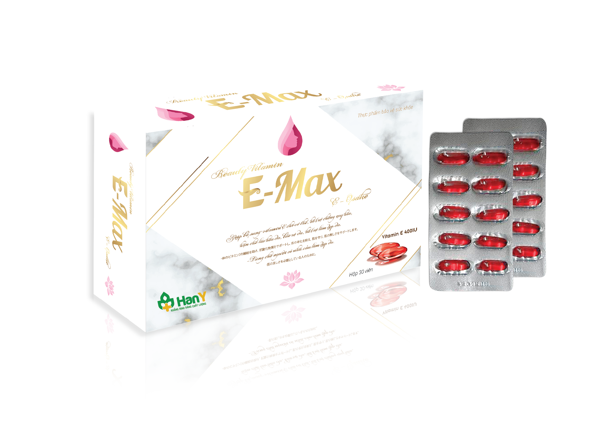 Mua Viên Uống VITAMIN E – MAX E - OSAK giúp giảm lão hóa da, sạm da, nám da  và làm đẹp da ( Hộp 30 viên) tại PO Shop | Tiki