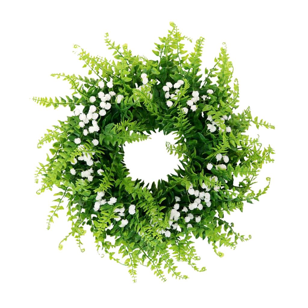 Artificial Gypsophila Wreath Garland Hanging Wall Door Mantel Wedding Decor
