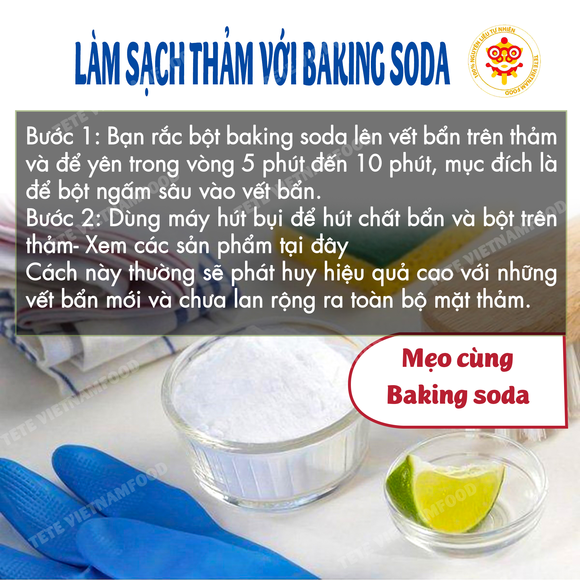 500gram Bột Baking Soda Đa Công Dụng Arm &amp; Hammer TETE