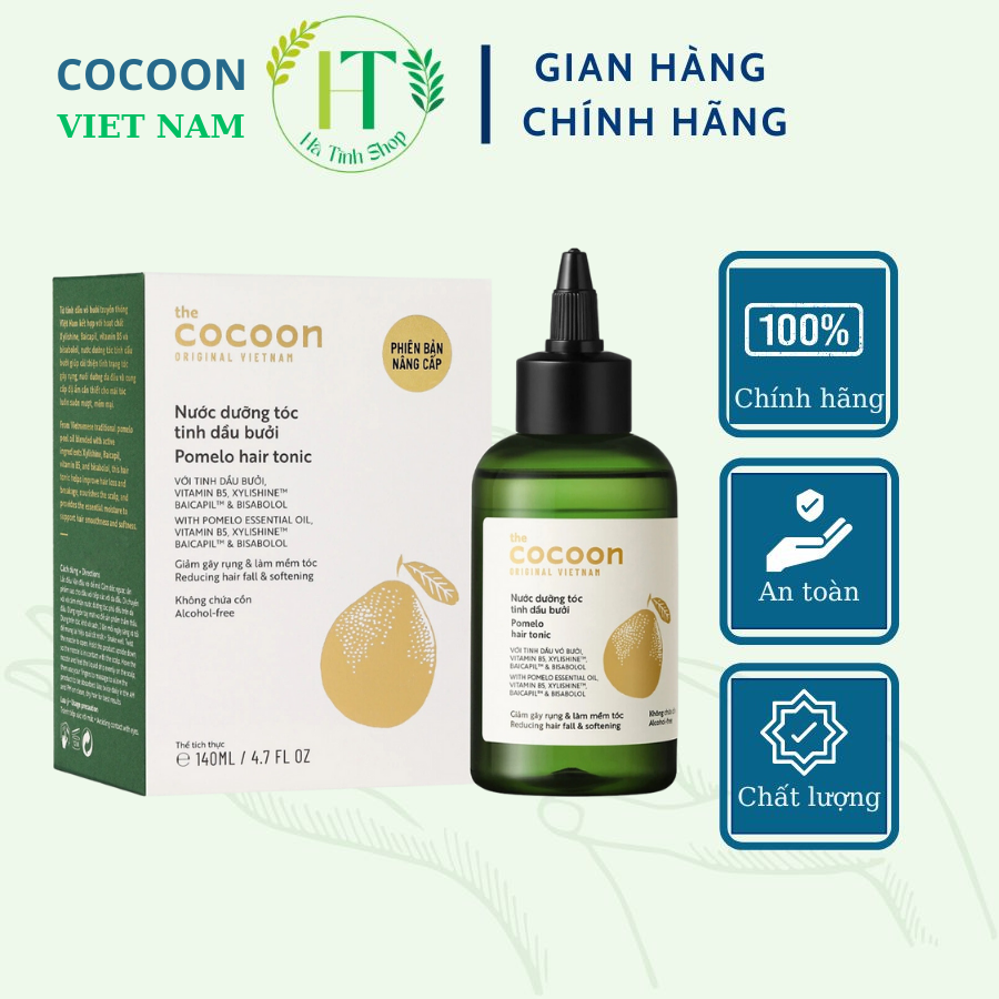 Nước xịt dưỡng tóc tinh dầu bưởi Cocoon giảm gãy rụng và mềm mượt 140ml - Thanh Mộc Hương Hà Tĩnh