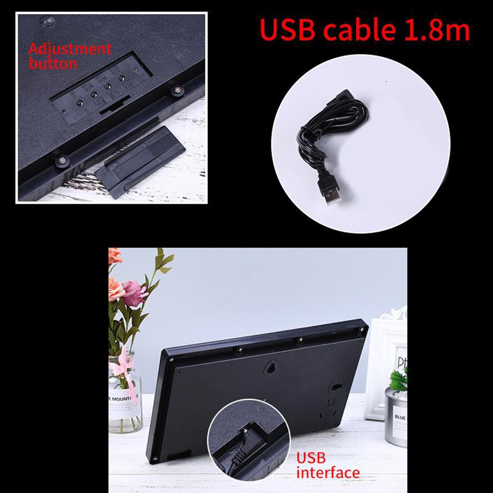 17'' LED Screen Clock 24H Time  US