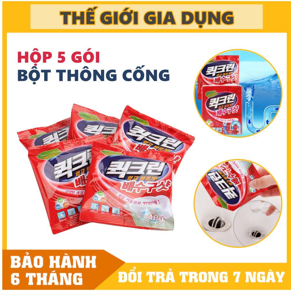 Hộp 5 Gói Bột Thông Cống Hàn Quốc Đỏ