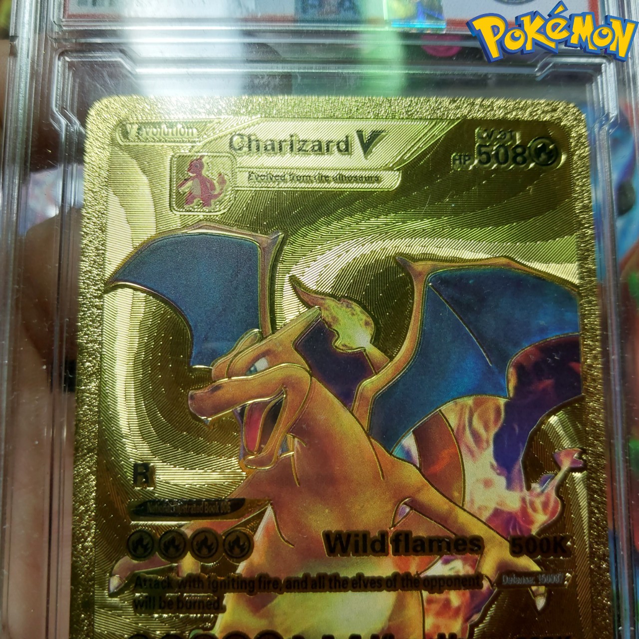 Charizard V 26-43 thẻ pokemon nhôm mạ vàng khủng long lửa bay Tặng kèm bảo vệ thẻ 1459 d24 1-35