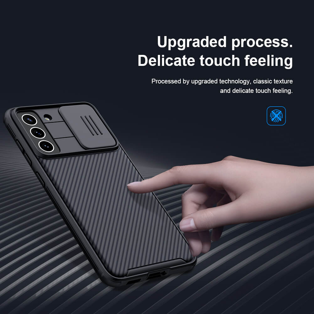 Ốp lưng chống sốc cho Samsung Galaxy S21 FE bảo vệ Camera hiệu Nillkin Camshield Pro chống sốc cực tốt, chất liệu cao cấp, có khung và nắp đậy bảo vệ Camera - hàng nhập khẩu