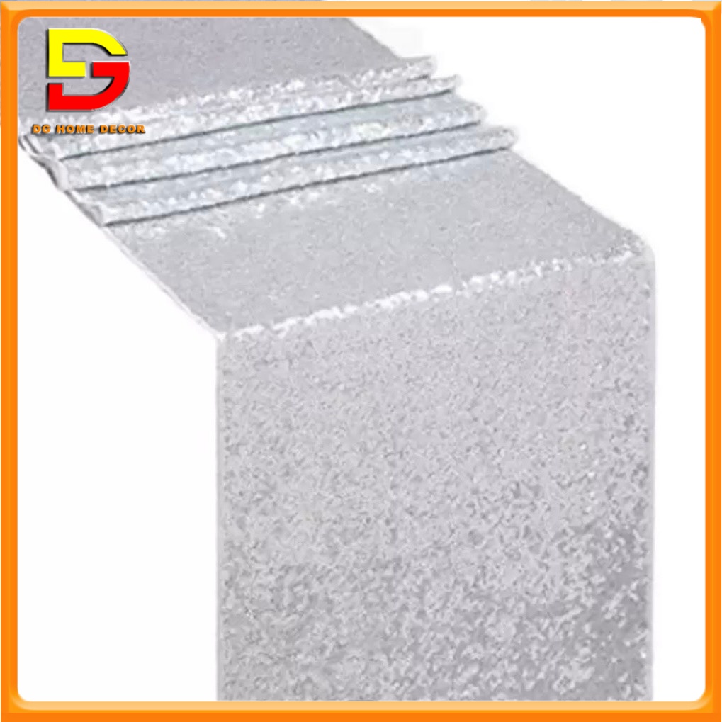 Tấm Khăn Trải Giữa Bàn Vải Kim Sa Lấp Lánh Sang Trọng Trang Trí Tiệc Cưới Sự Kiện DG-758