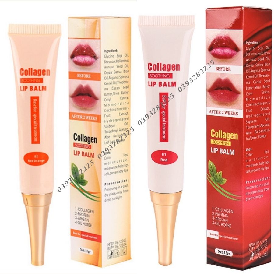 Dưỡng kích màu sau xăm Colagen Lip Balm NU - One siêu mềm, siêu dưỡng môi