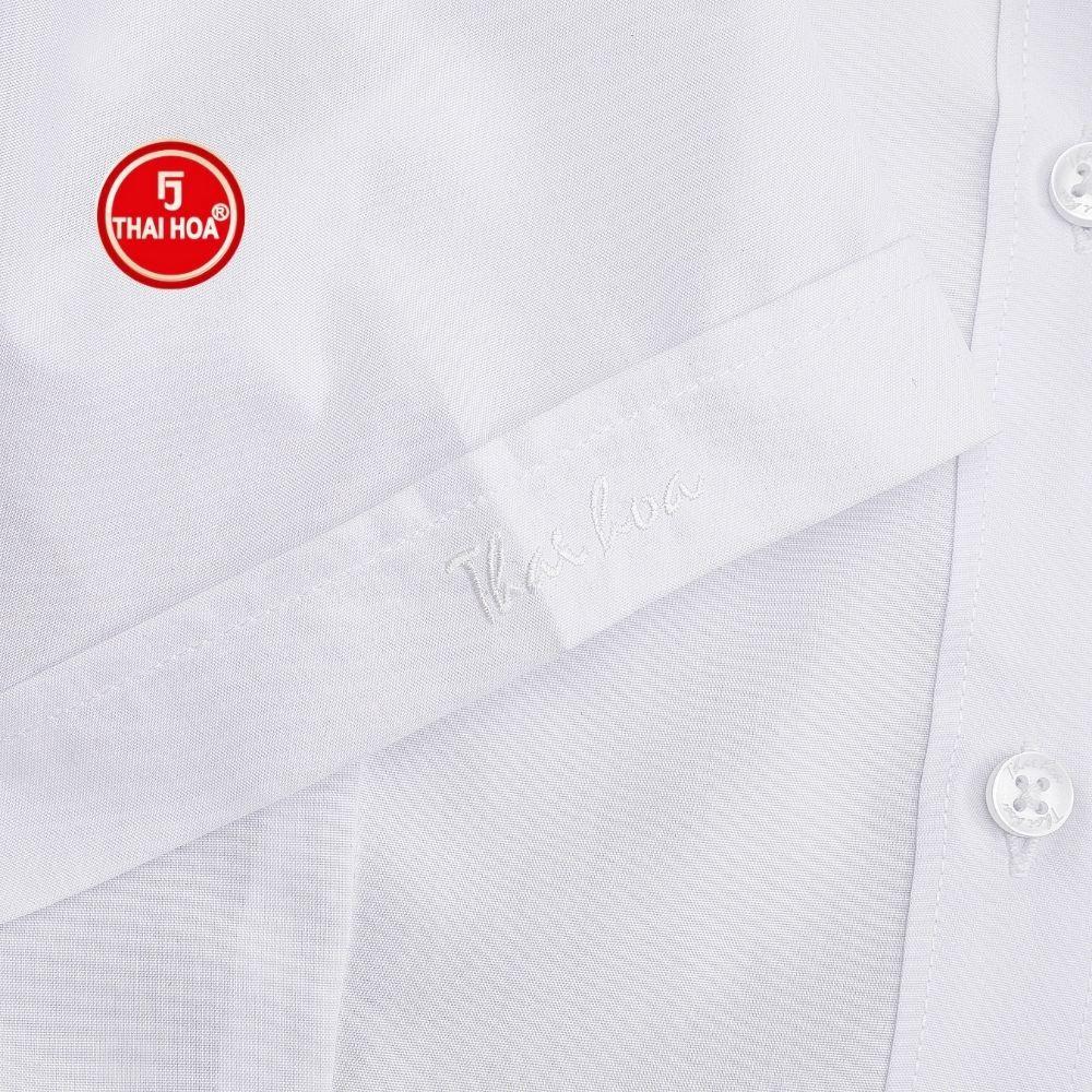 Áo sơ mi nữ Thái Hòa vải cotton thoáng mát màu trắng N047-01-01