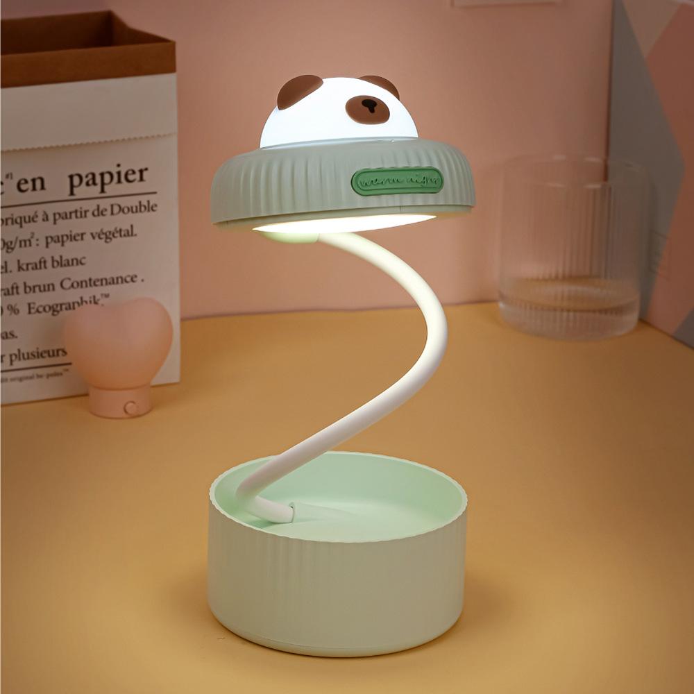 Phong cách mới nhất để bàn mới lưu trữ đèn bàn bầu không khí dễ thương ánh sáng ban đêm cảm ứng đèn LED bảo vệ mắt Đèn đọc sách gấp USB có thể sạc lại