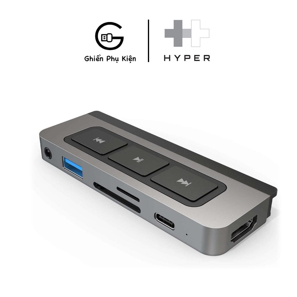 Cổng Chuyển IPAD HYPERDRIVE MEDIA 6-IN-1 HDMI 4K/60HZ USB-C HUB ĐA PHƯƠNG DIỆN ĐẦU TIÊN TRÊN THẾ GIỚI - Hàng Chính Hãng