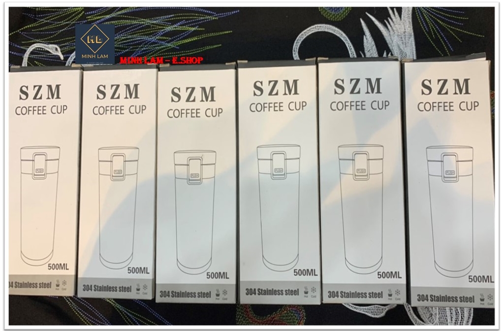 Bình giữ nhiệt, bình coffee Inox 2 lớp SUS 304 nắp bật tiện dụng 500ml