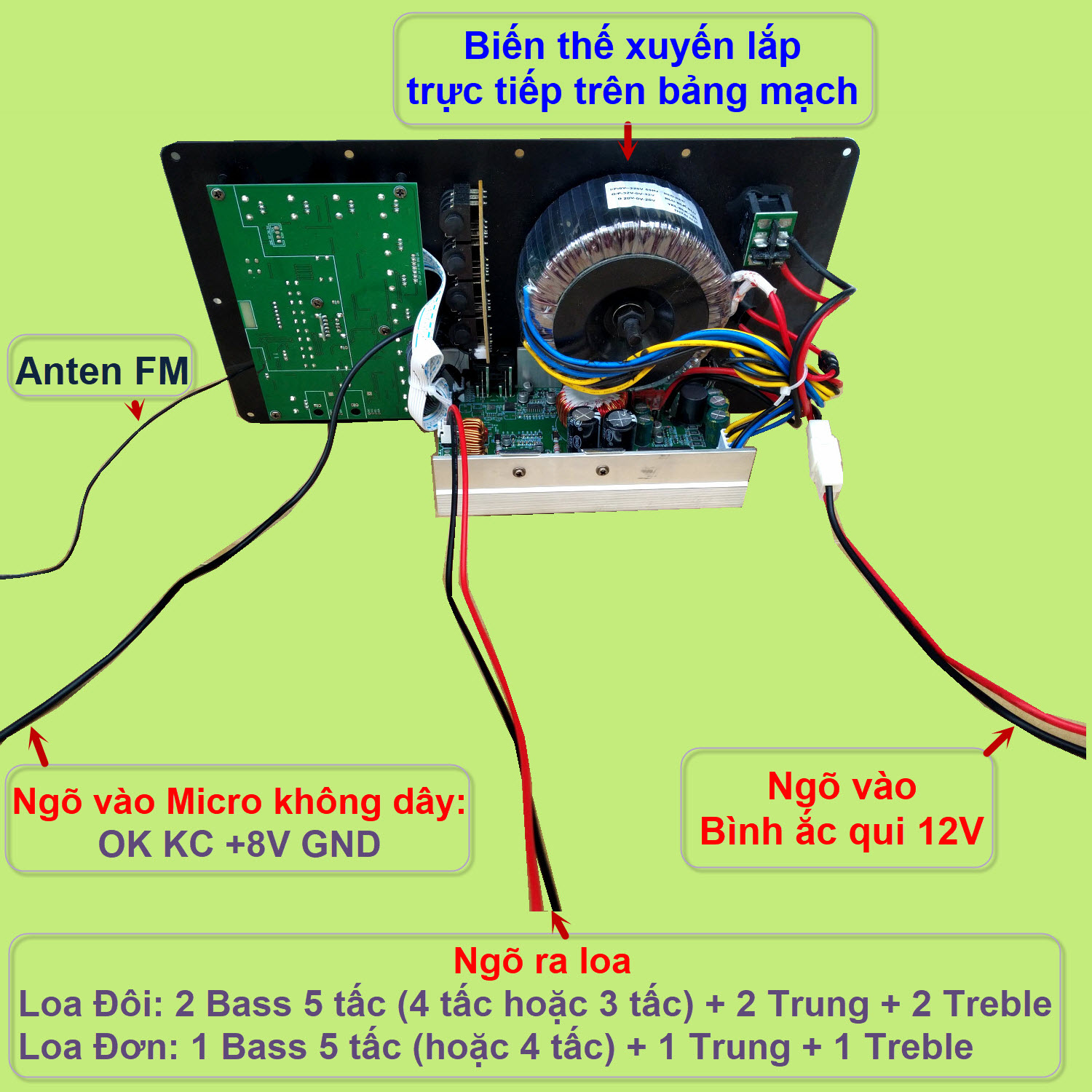 Mạch loa kéo Reverb Echo DSP dùng FET công suất 200W 8 ôm – 400W 4 ôm, loa kéo ĐÔI 5 – 4 – 3 tấc hoặc loa kéo ĐƠN 5 – 4 tấc - DỌC