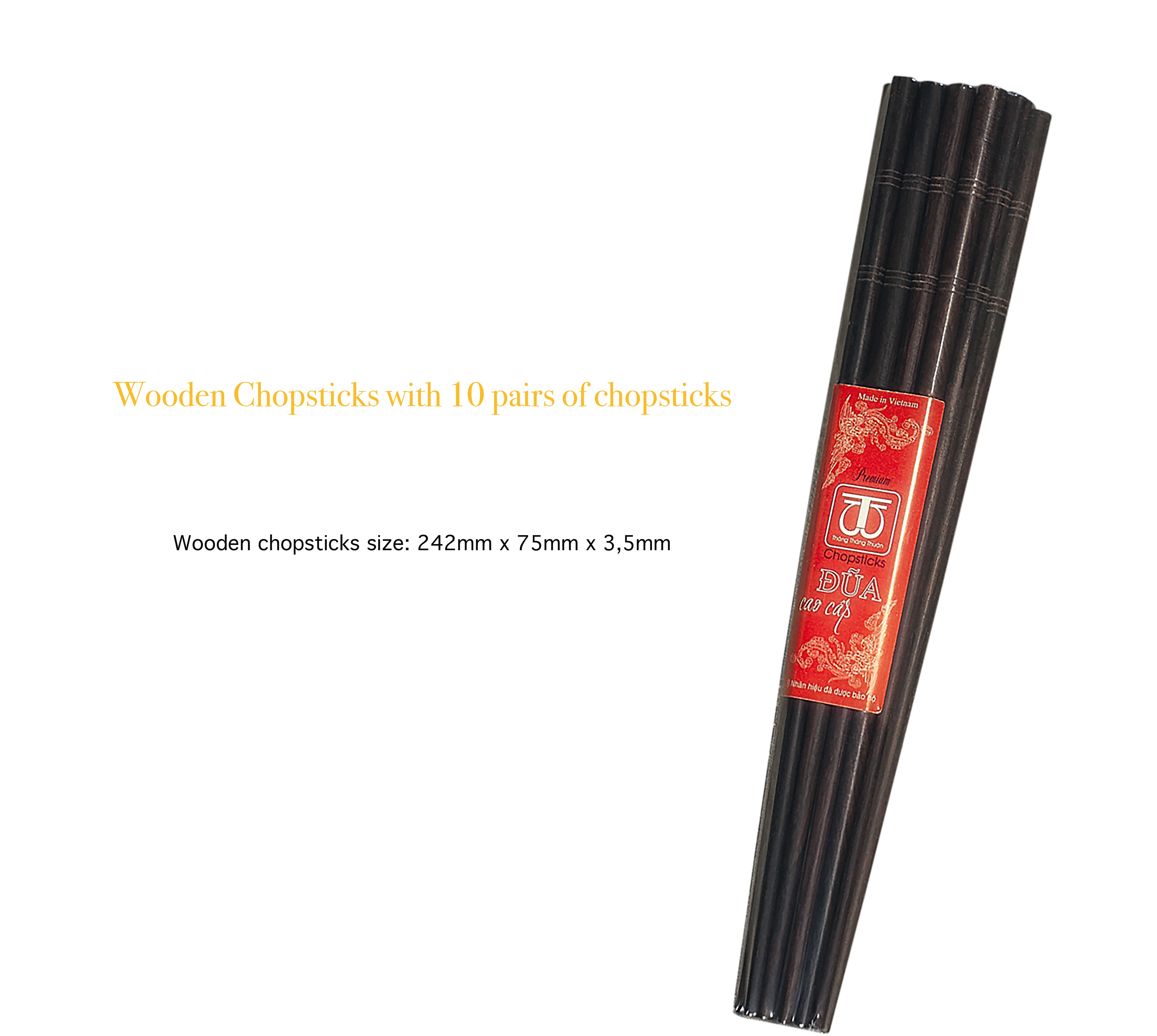 Bó đũa ăn cao cấp - gỗ tự nhiên - CHOPSTICK - AN15DCT0366