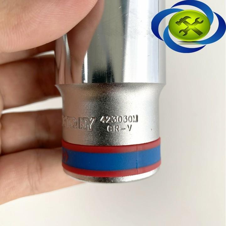 Tuýp 30mm 1/2 Kingtony 423030M loại dài 77mm 12 cạnh màu trắng