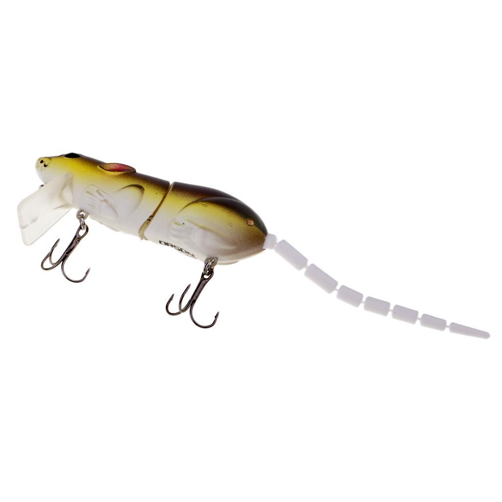 2pcs Multi-joint Tail Mice Rat Lures Topwater Fishing Lures Soft Bass Baits