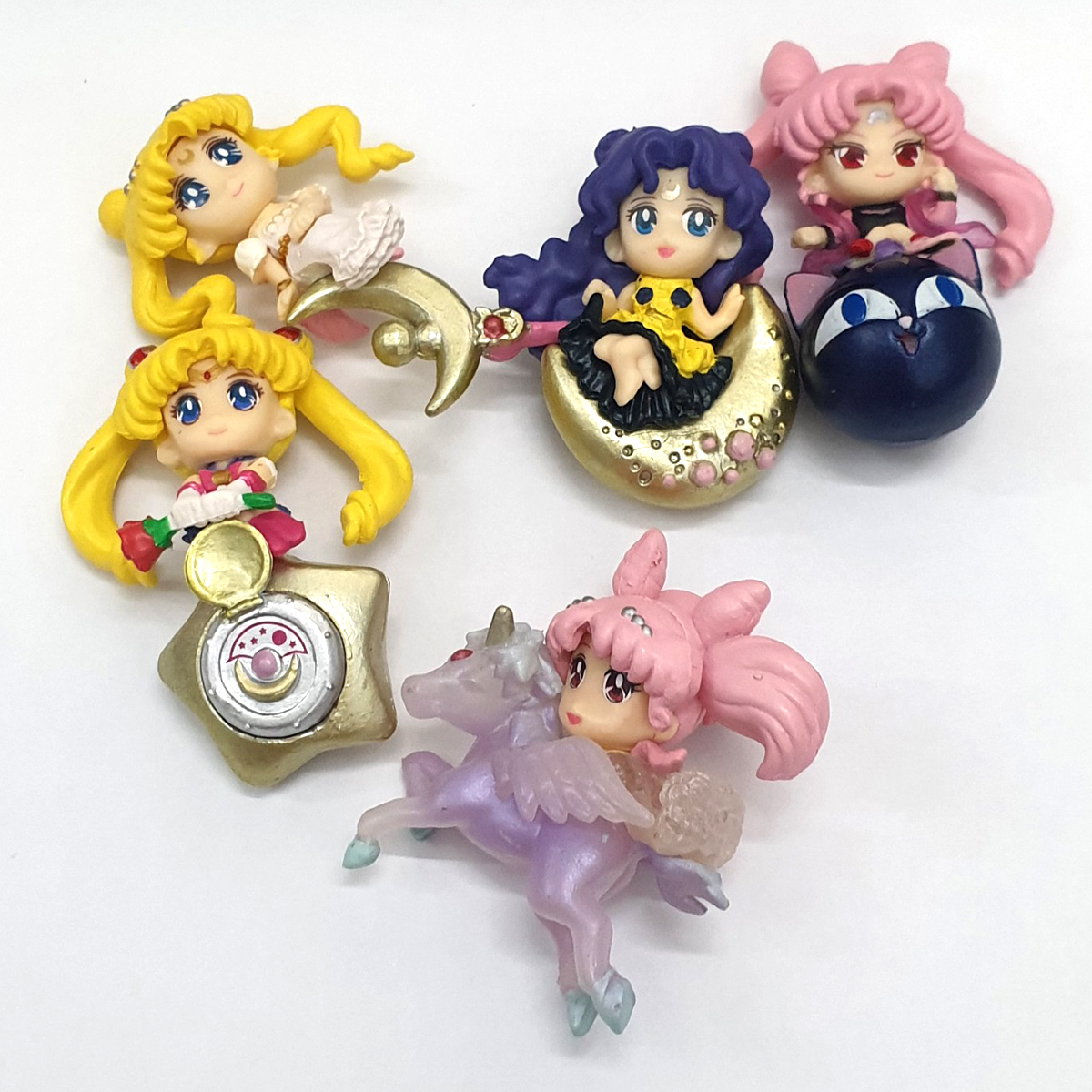 Bộ sưu tập đồ chơi 05 mô hình Thủy Thủ Mặt Trăng Sailor Moon nhựa đặc