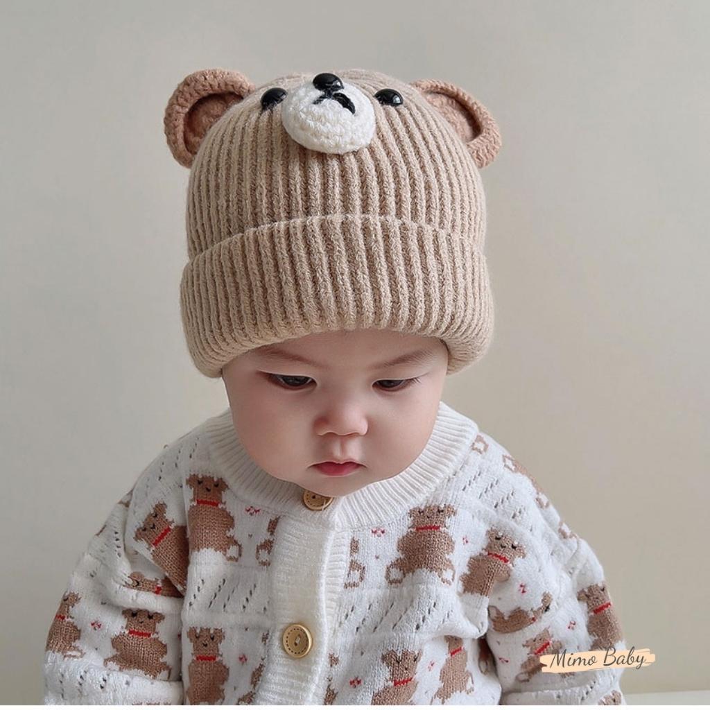 Mũ nón len beanie cho bé đan hình con vật dễ thương ML203 Mimo Baby