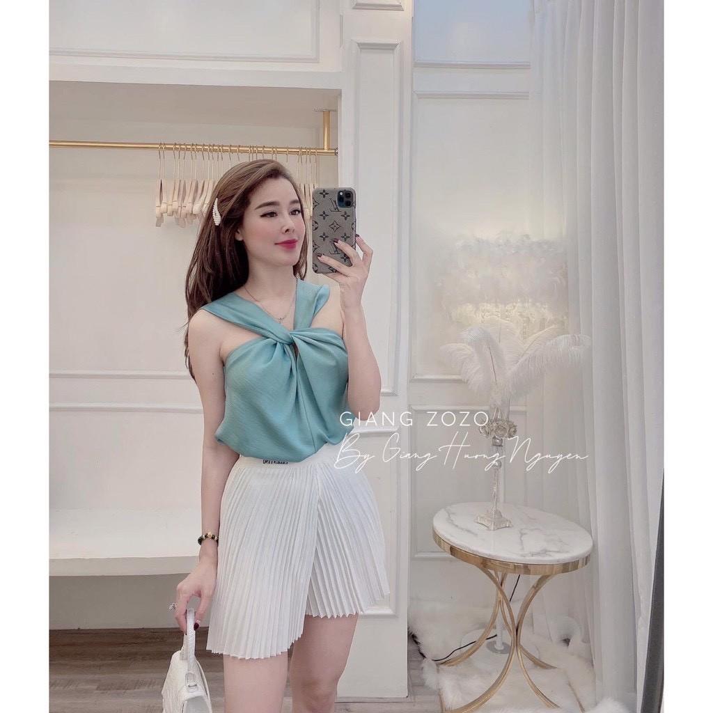 Áo lụa xoắn nữ, áo lụa nữ ATN278