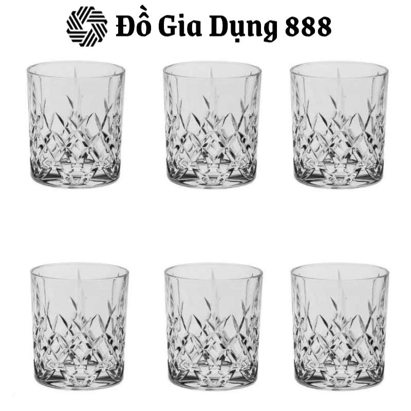Set 6 Cốc Pha Lê Bohemia Brixton Whisky, Cốc Pha Lê Dùng Rượu Mạnh, Bộ Cốc Thủy Tinh Trang Trí Bàn Tiệc, Nhập Đức