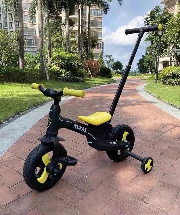 Xe đẩy trẻ em gấp gọn 3 bánh NUKAS 5in1 kiêm xe thăng bằng, xe đạp dành trẻ từ 1-5 tuổi, trọng tải tối đa lên đến 40kg