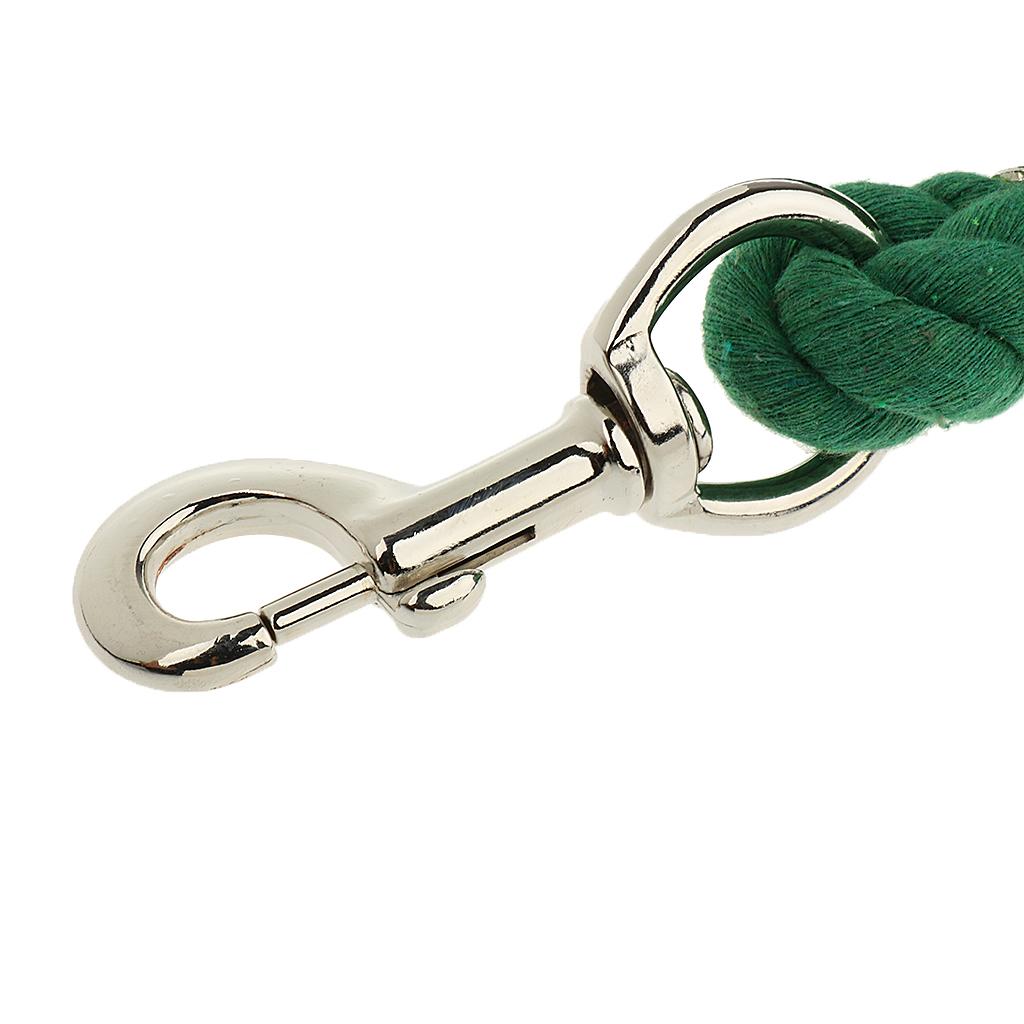 Horse Lead Ropes Halters Cotton Weave Rein Green