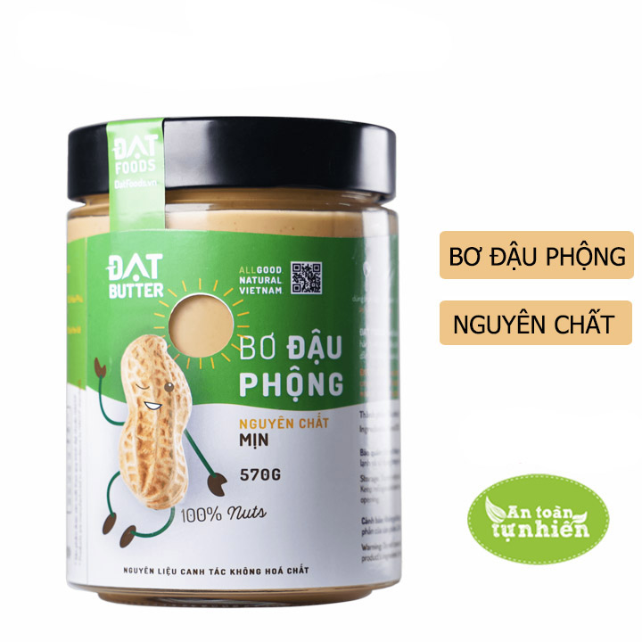 Bơ Đậu Phộng Nguyên Chất Xay Mịn Đạt Butter