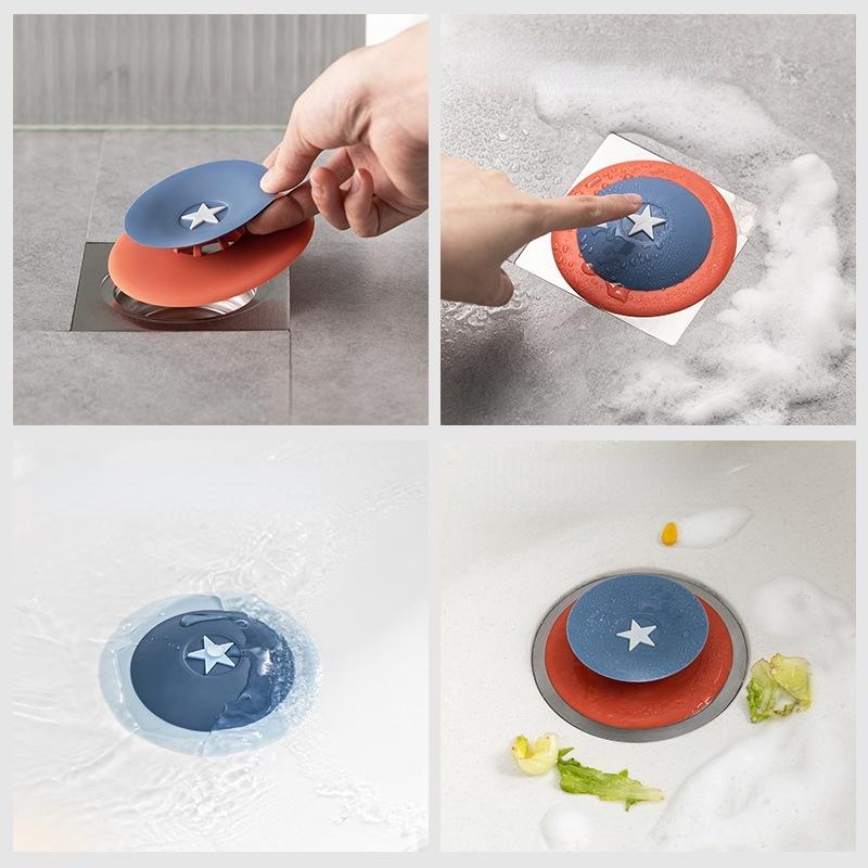 Nắp đậy cống thoát nước tự điều chỉnh chống tắc nghẽn và ngăn mùi hôi tiện lợi