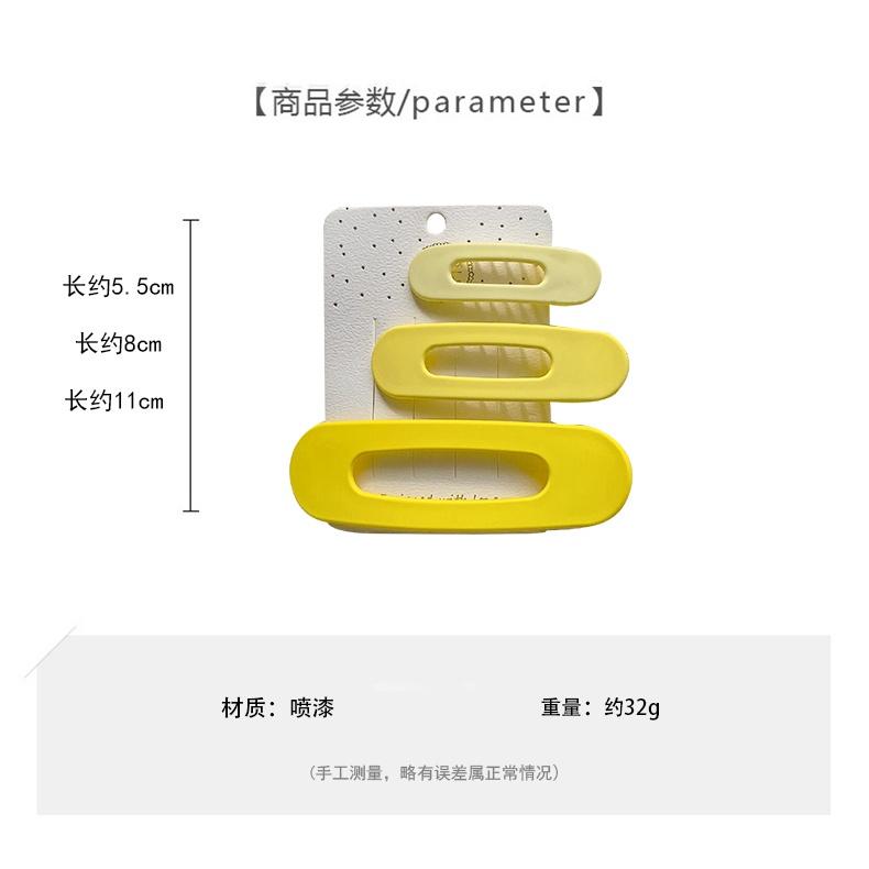 PVN48303 Set 3 Kẹp Tóc Mái Lớn Màu Sắc Ngọt Ngào Thời Trang Cho Nữ