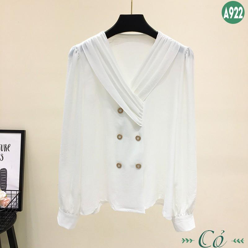 Áo sơ mi xếp ly giả vest - A922