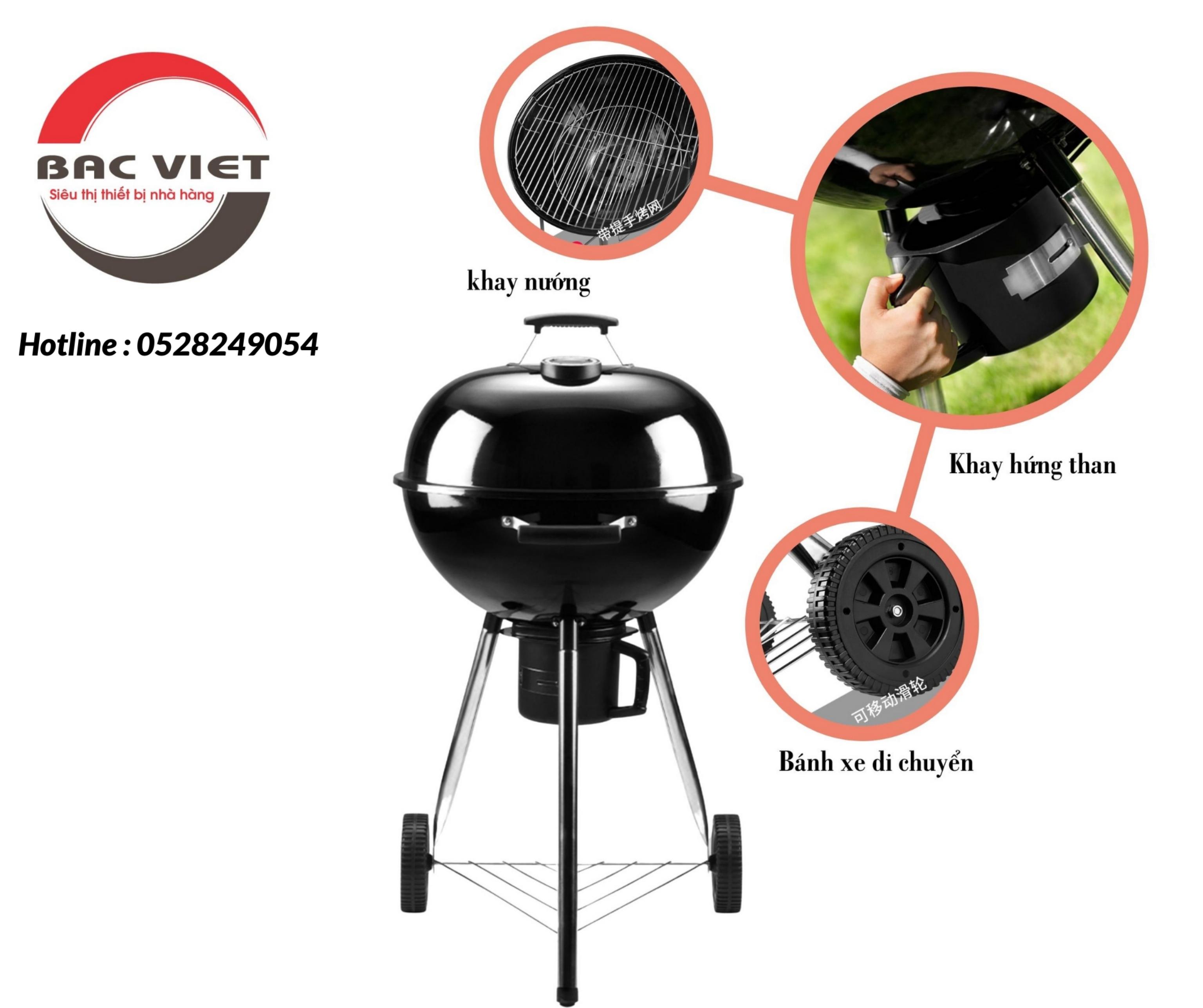 BẾP NƯỚNG THAN HOA BBQ CAO CẤP MỚI [ Bảo Hành 12 Tháng ]